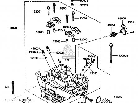 CYLINDER HEAD - KL600B1 1985 EUROPE UK FR GR IT NR SD WK
