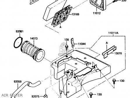 AIR FILTER - KL600B1 1985 EUROPE UK FR GR IT NR SD WK