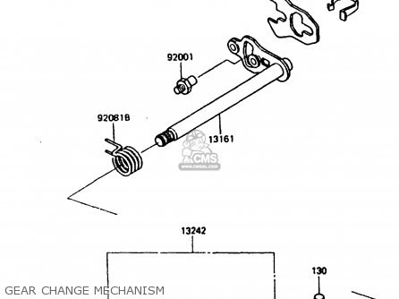 GEAR CHANGE MECHANISM - KL600B1 1985 EUROPE UK FR GR IT NR SD WK