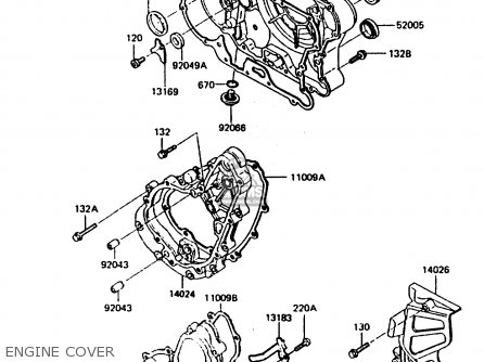 ENGINE COVER - KL600B1 1985 EUROPE UK FR GR IT NR SD WK
