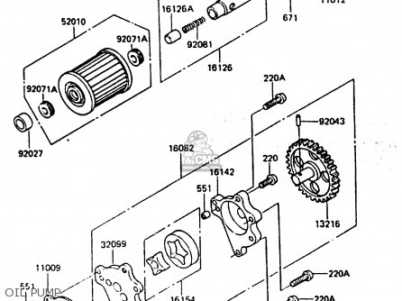 OIL PUMP - KL600B1 1985 EUROPE UK FR GR IT NR SD WK