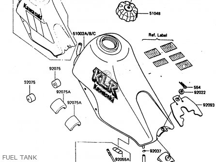 FUEL TANK - KL600B1 1985 EUROPE UK FR GR IT NR SD WK