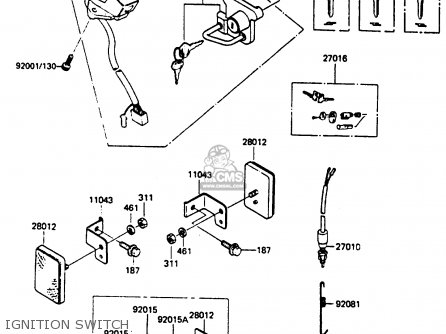 IGNITION SWITCH - KL600B1 1985 EUROPE UK FR GR IT NR SD WK
