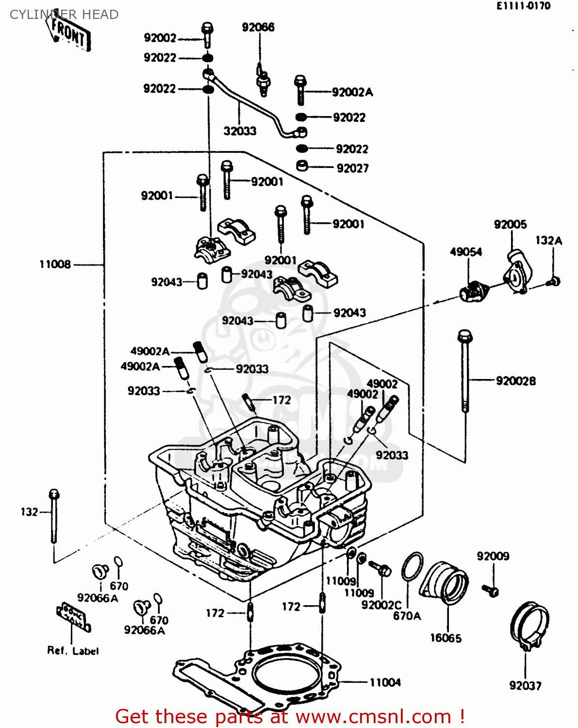 CYLINDER HEAD KL600B2 1986 EUROPE UK FR CP GR IT NR SD SP WG