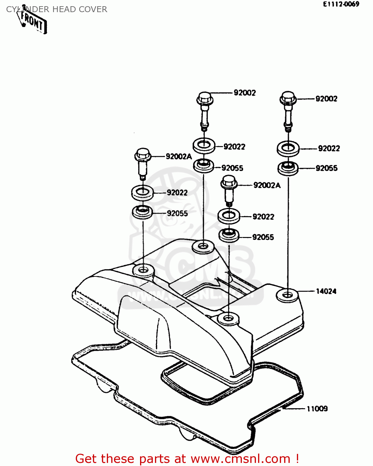 CYLINDER HEAD COVER KL600B2 1986 EUROPE UK FR CP GR IT NR SD SP WG