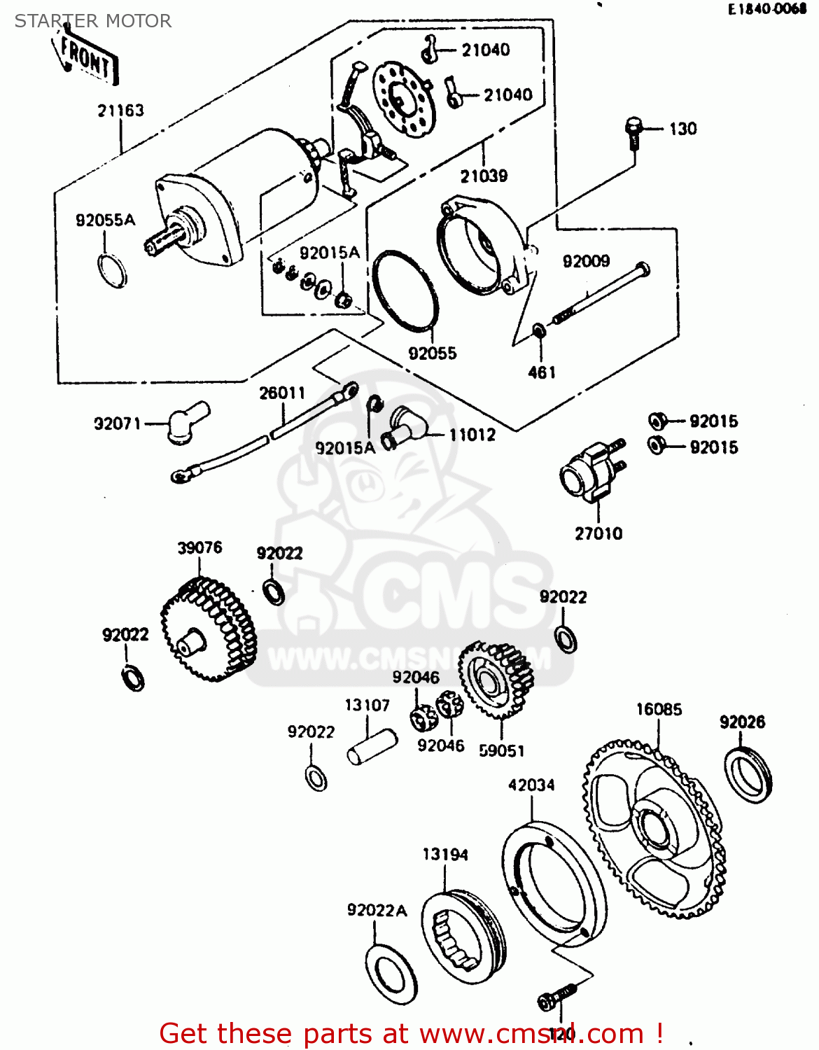 STARTER MOTOR KL600B2 1986 EUROPE UK FR CP GR IT NR SD SP WG