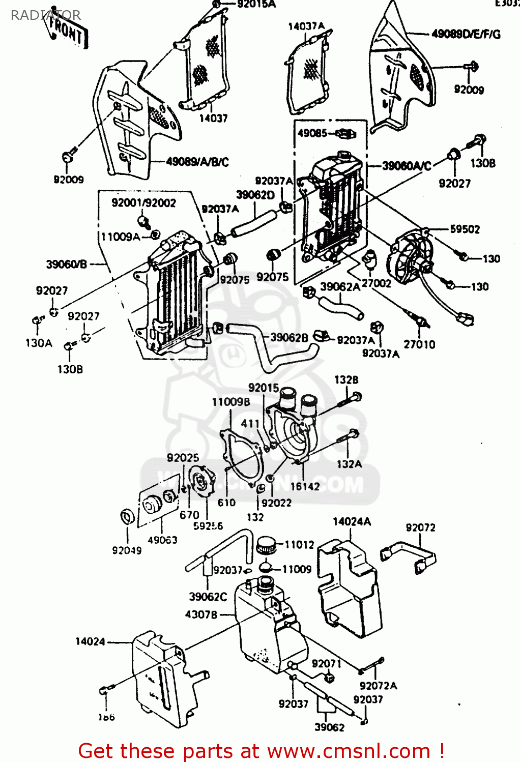 RADIATOR KL600B2 1986 EUROPE UK FR CP GR IT NR SD SP WG