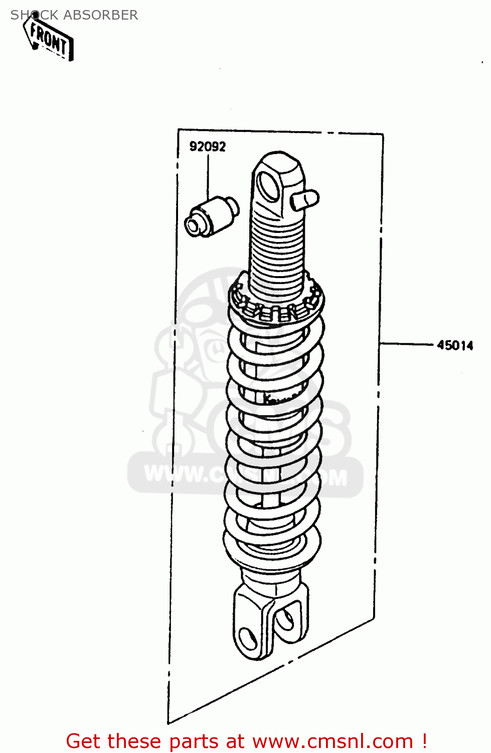SHOCK ABSORBER KL600B2 1986 EUROPE UK FR CP GR IT NR SD SP WG