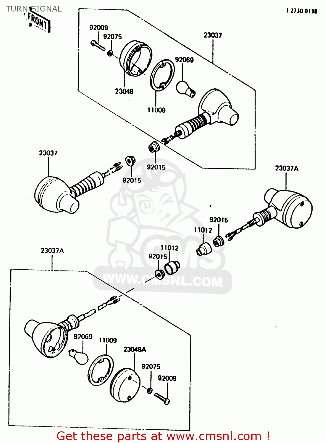 TURN SIGNAL KL600B2 1986 EUROPE UK FR CP GR IT NR SD SP WG