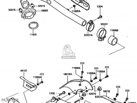 MUFFLER - KL600B2 1986 EUROPE UK FR CP GR IT NR SD SP WG