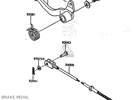 BRAKE PEDAL - KL600B2 1986 EUROPE UK FR CP GR IT NR SD SP WG