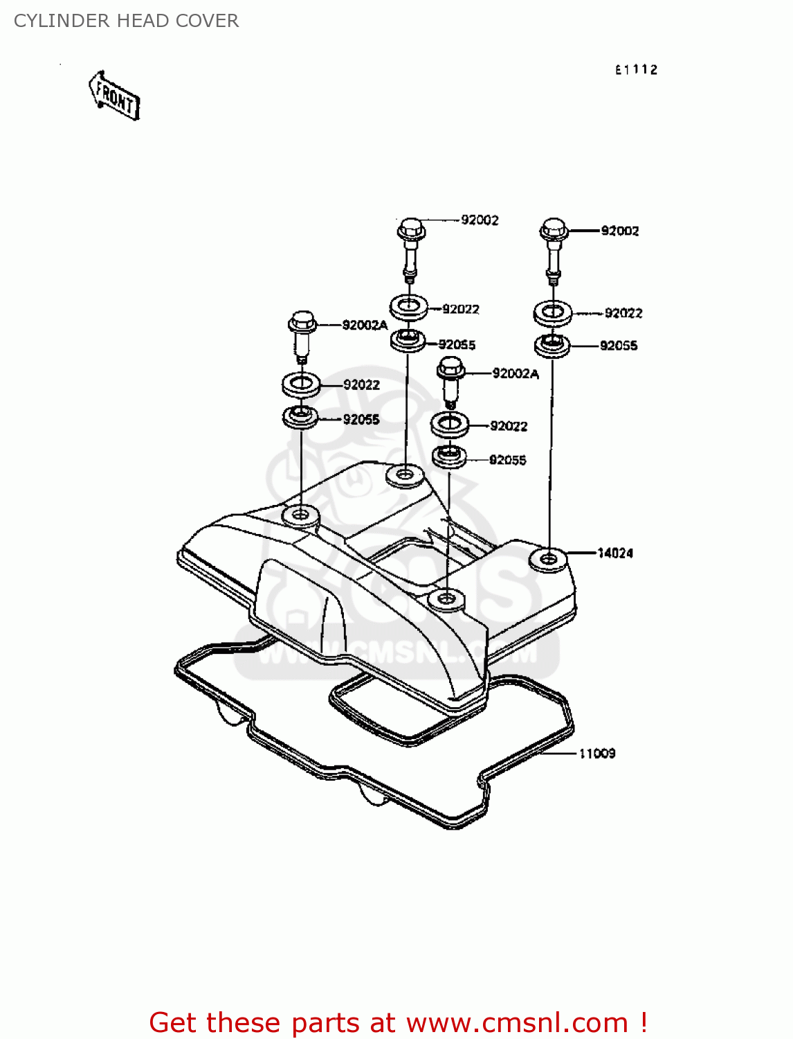 CYLINDER HEAD COVER KL600B4 KLR600 1988 EUROPE UK FG