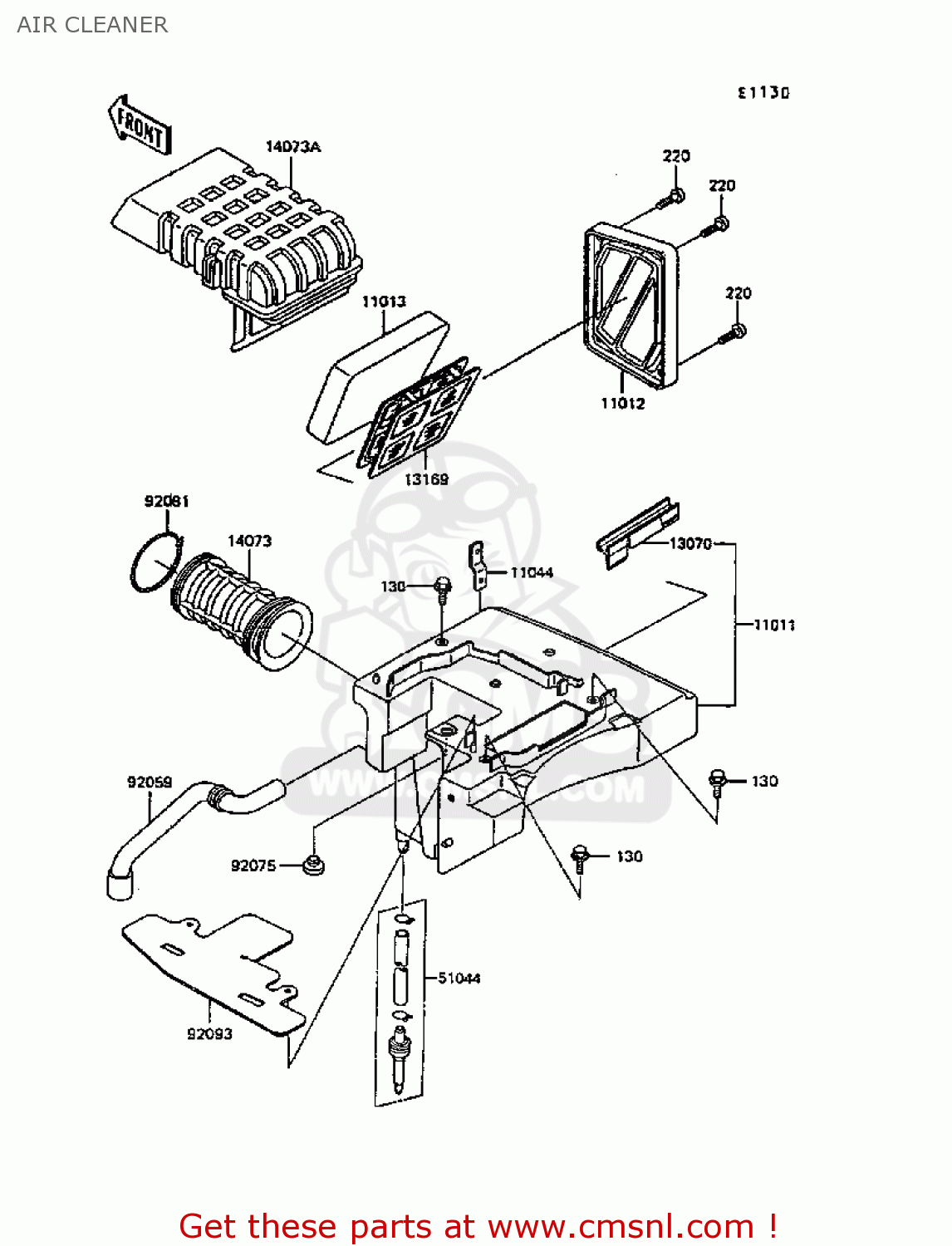 AIR CLEANER KL600B4 KLR600 1988 EUROPE UK FG