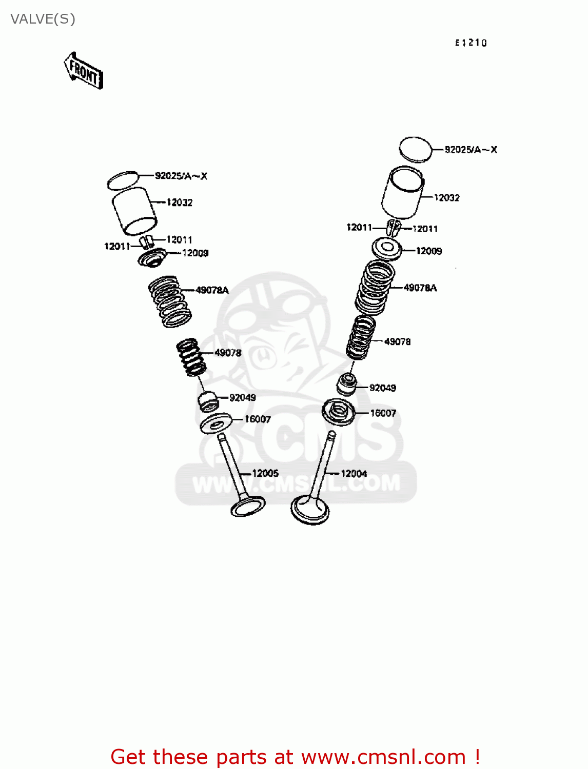 VALVE(S) KL600B4 KLR600 1988 EUROPE UK FG