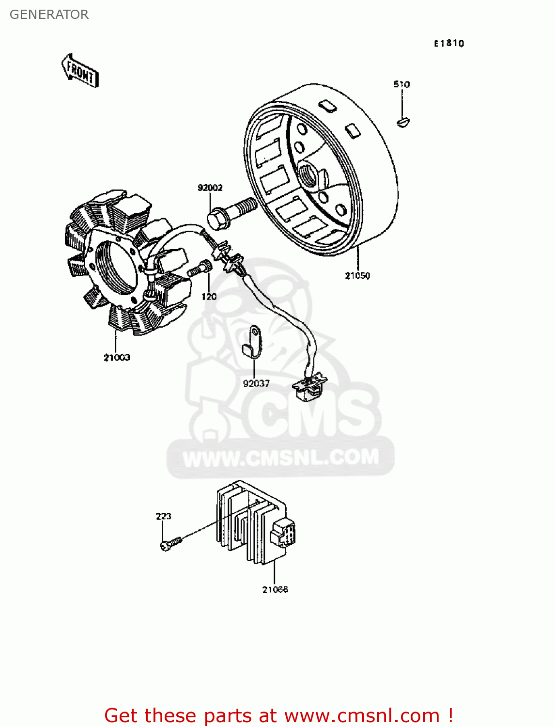 GENERATOR KL600B4 KLR600 1988 EUROPE UK FG