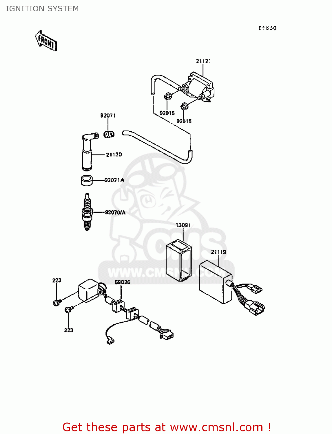 IGNITION SYSTEM KL600B4 KLR600 1988 EUROPE UK FG