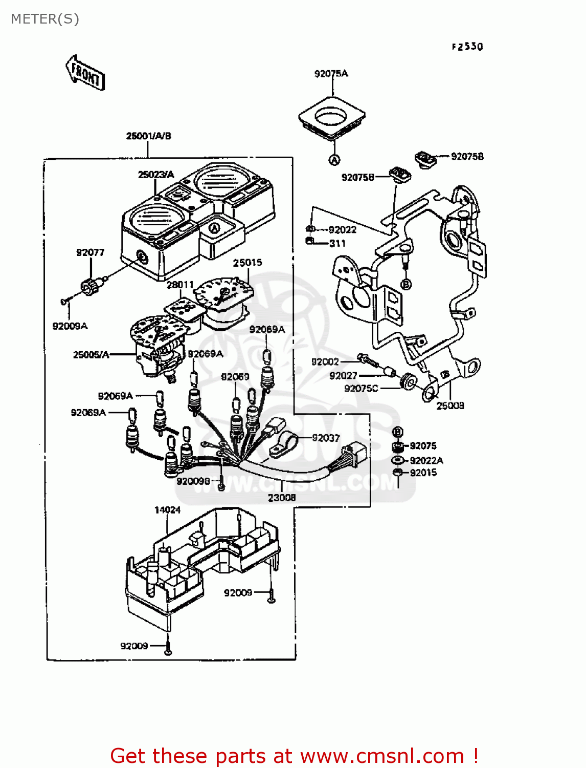 METER(S) KL600B4 KLR600 1988 EUROPE UK FG