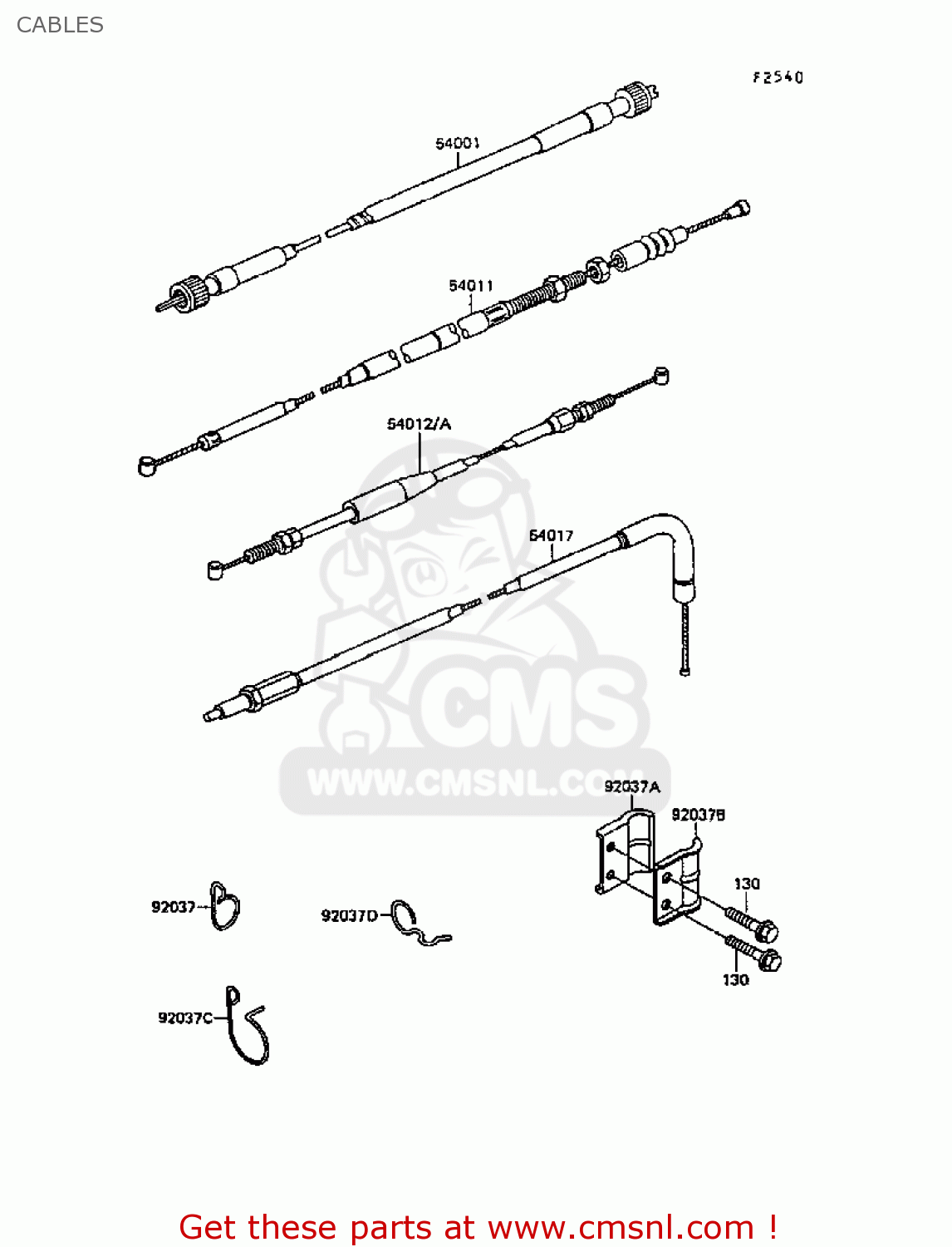 CABLES KL600B4 KLR600 1988 EUROPE UK FG