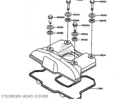 CYLINDER HEAD COVER - KL600B4 KLR600 1988 EUROPE UK FG