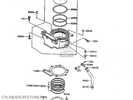 CYLINDER/PISTON(S) - KL600B4 KLR600 1988 EUROPE UK FG