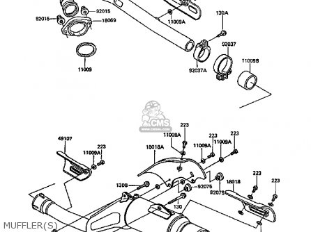 MUFFLER(S) - KL600B4 KLR600 1988 EUROPE UK FG