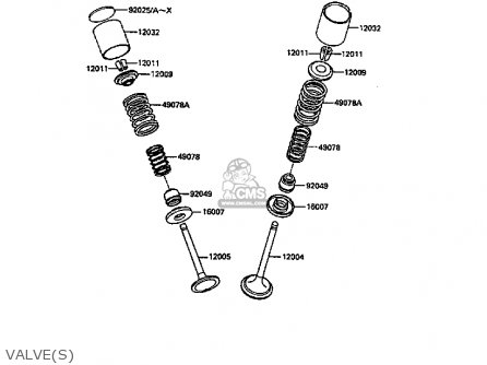 VALVE(S) - KL600B4 KLR600 1988 EUROPE UK FG