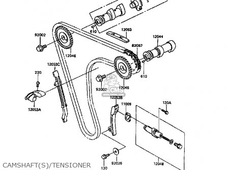 CAMSHAFT(S)/TENSIONER - KL600B4 KLR600 1988 EUROPE UK FG