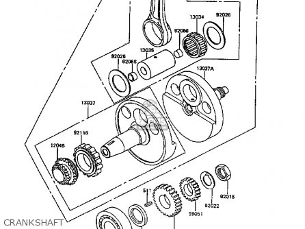 CRANKSHAFT - KL600B4 KLR600 1988 EUROPE UK FG