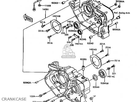 CRANKCASE - KL600B4 KLR600 1988 EUROPE UK FG