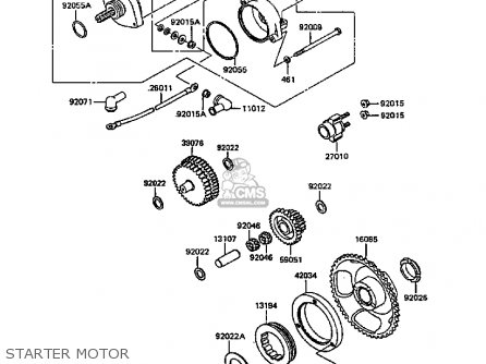 STARTER MOTOR - KL600B4 KLR600 1988 EUROPE UK FG