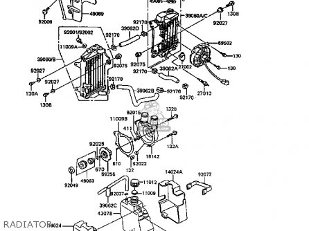 RADIATOR - KL600B4 KLR600 1988 EUROPE UK FG