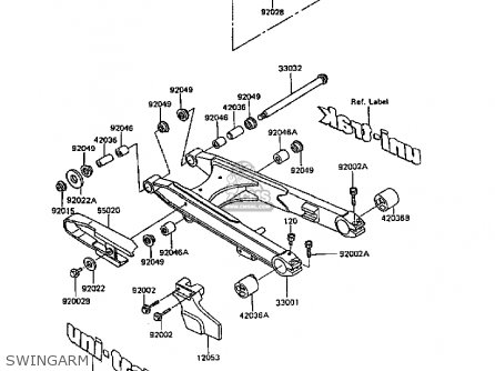 SWINGARM - KL600B4 KLR600 1988 EUROPE UK FG