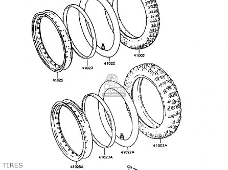 TIRES - KL600B4 KLR600 1988 EUROPE UK FG