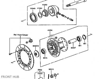 FRONT HUB - KL600B4 KLR600 1988 EUROPE UK FG