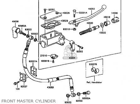 FRONT MASTER CYLINDER - KL600B4 KLR600 1988 EUROPE UK FG