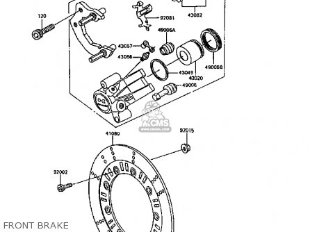 FRONT BRAKE - KL600B4 KLR600 1988 EUROPE UK FG
