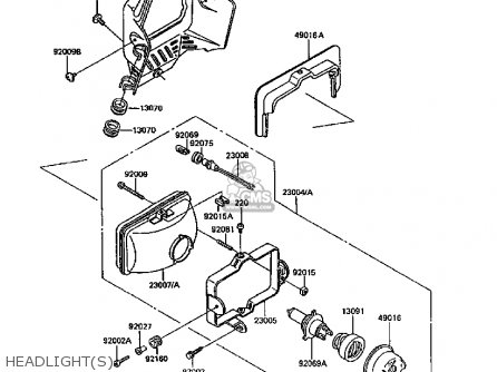 HEADLIGHT(S) - KL600B4 KLR600 1988 EUROPE UK FG