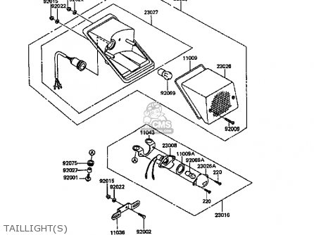 TAILLIGHT(S) - KL600B4 KLR600 1988 EUROPE UK FG