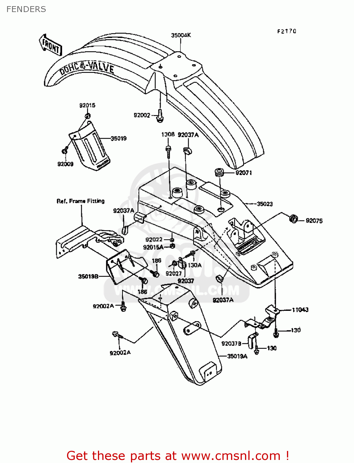 FENDERS KL600B5 KLR600 1989 SWEDEN FG
