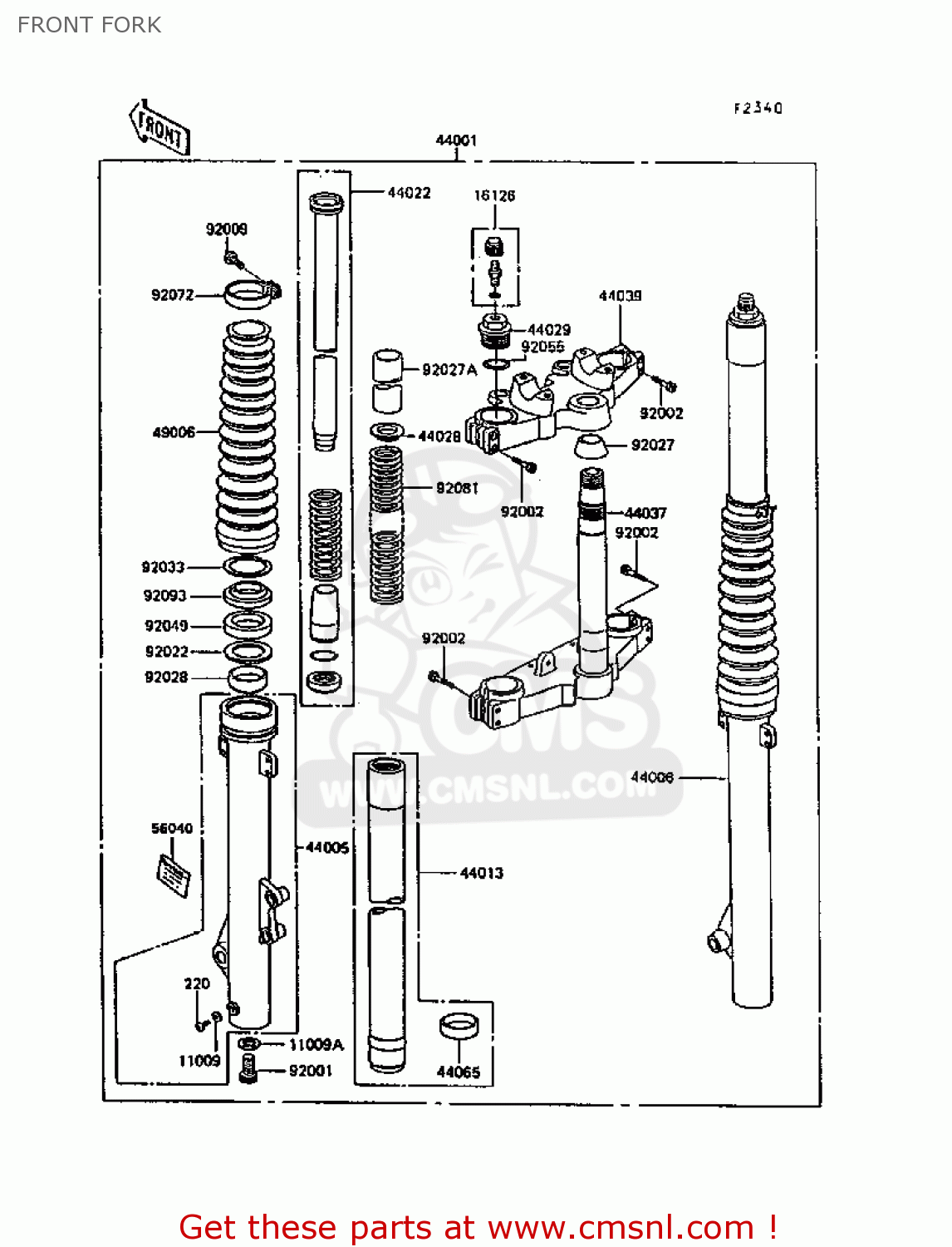 FRONT FORK KL600B5 KLR600 1989 SWEDEN FG