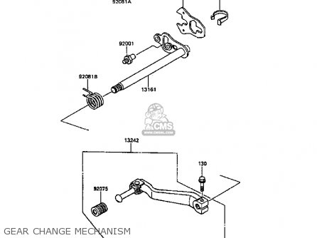 GEAR CHANGE MECHANISM - KL600B5 KLR600 1989 SWEDEN FG