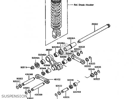 SUSPENSION - KL600B5 KLR600 1989 SWEDEN FG