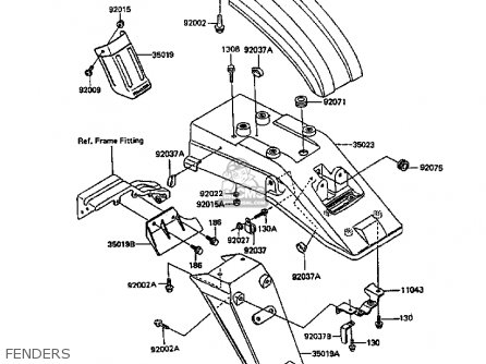FENDERS - KL600B5 KLR600 1989 SWEDEN FG