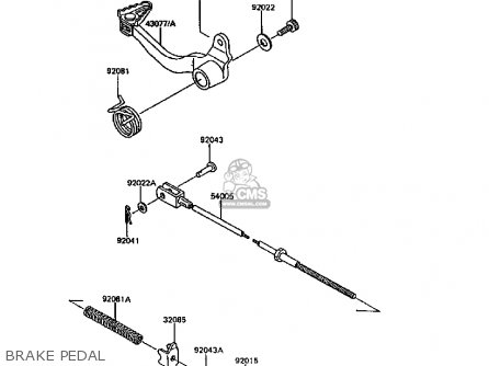 BRAKE PEDAL - KL600B5 KLR600 1989 SWEDEN FG