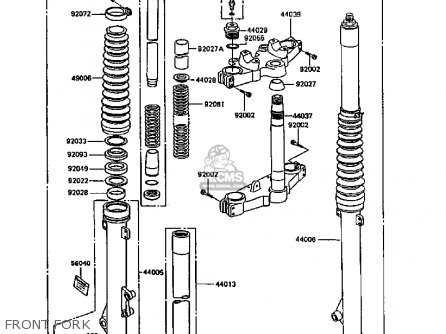 FRONT FORK - KL600B5 KLR600 1989 SWEDEN FG