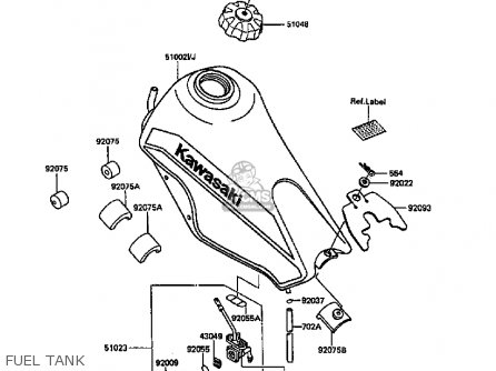 FUEL TANK - KL600B5 KLR600 1989 SWEDEN FG