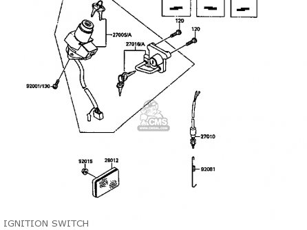 IGNITION SWITCH - KL600B5 KLR600 1989 SWEDEN FG