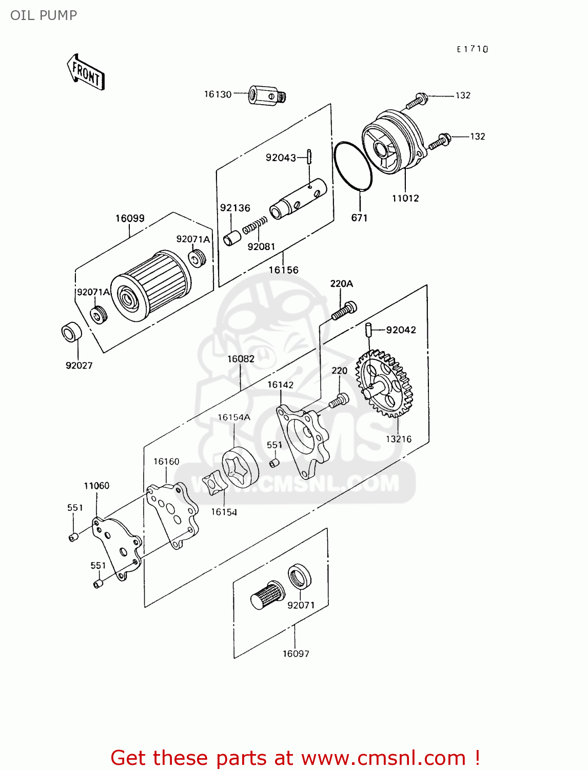 OIL PUMP KL600B6 KLR600 1991 ITALY