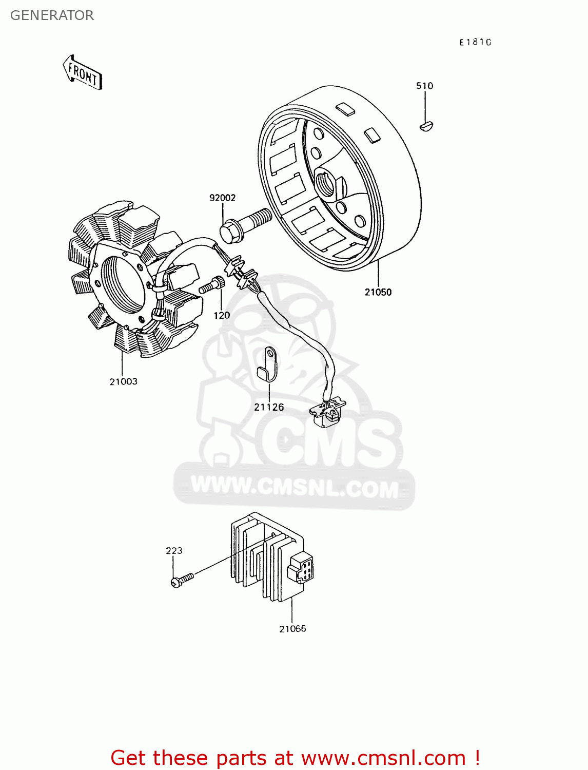 GENERATOR KL600B6 KLR600 1991 ITALY