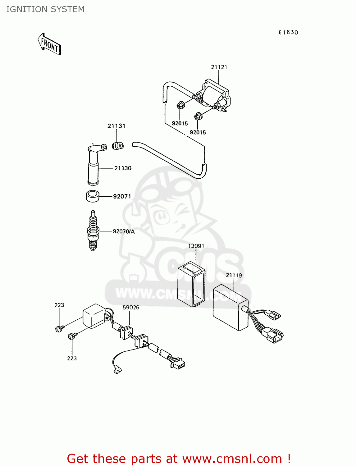 IGNITION SYSTEM KL600B6 KLR600 1991 ITALY
